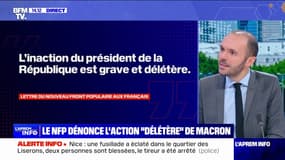 Choix du Premier ministre: dans une lettre adressée aux Français, le Nouveau Front populaire dénonce "l'inaction grave et délétère" d'Emmanuel Macron