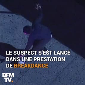 Il fait du breakdance pendant que la police cherche à l'arrêter