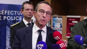 Bruno Retailleau ce lundi 23 septembre 2024 dans un commissariat de La Courneuve (Seine-Saint-Denis)