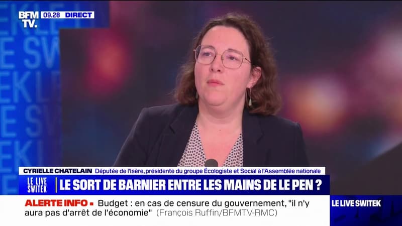 Budget de Michel Barnier: L'impact que ça a, c'est l'augmentation du chômage, estime Cyrielle Chatelain (Écologistes)