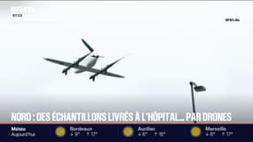 Nord: des échantillons transitent par drones entre les hôpitaux de Maubeuge et Valenciennes pour plus d'efficacité