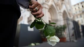 Hommage aux trois victimes de l'attaque au couteau du 29 octobre 2020, à Nice le 29 octobre 2021