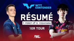 Résumé : Thibault Poret RENVERSANT au 1er tour du WTT Contender Skopje 2025