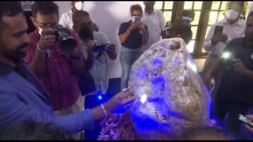 Un saphir de 310 kilos: record du monde au Sri Lanka