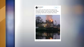 L'incendie s'est déclaré peu avant 7h lundi 18 décembre, au Cameron House du Loch Lomond, en Ecosse. 