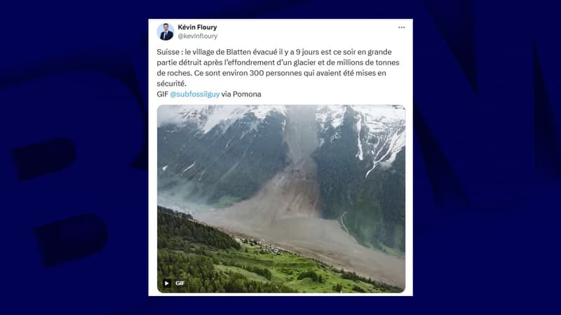 Suisse: les images impressionnantes du village de Blatten, englouti par un éboulement de roches