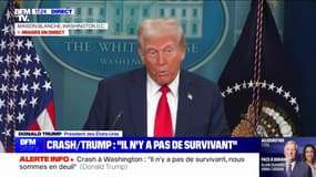 Crash à Washington: "C'est dans ces moments-là que les différences entre américains s'estompent" réagit Donald Trump
