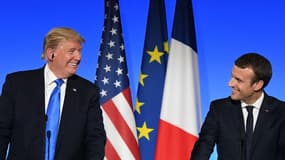 Emmanuel Macron et Donald Trump à l'Elysée