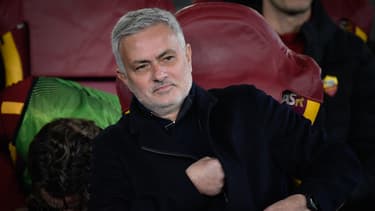 José Mourinho satisfait après un match européen de la Roma en 2023