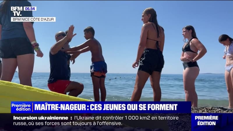 À Cagnes-sur-Mer, sur la Côte-d'Azur, ces jeunes se forment pour devenir maître-nageur