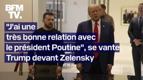 Donald Trump se félicite d'avoir "une très bonne relation" avec Vladimir Poutine...devant Volodymyr Zelensky