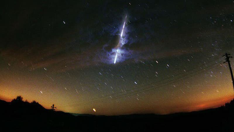 Une météore dans le ciel nord-américain, en 2000.