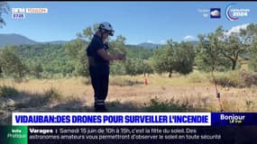 Vidauban: des drones pour surveiller l'incendie