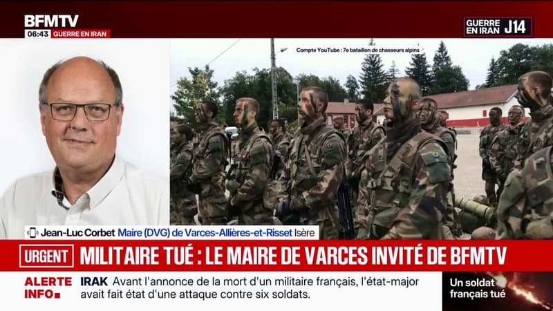 Militaire français tué au Moyen-Orient: "Ces frères d'armes ont bien besoin d'un soutien et on va faire le maximum pour ça", déclare Jean-Luc Corbet, maire (DVG) de Varces-Allères-et-Risset