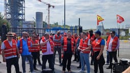 Rassemblement de la CGT devant la cimenterie de Lumbres le jeudi 12 juin 2025