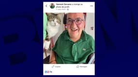 Capture d'écran du profil personnel Facebook de Yannick Ferrand. L'homme est aujourd'hui âgé de 62 ans et vit depuis 2007 avec la maladie de Charcot.