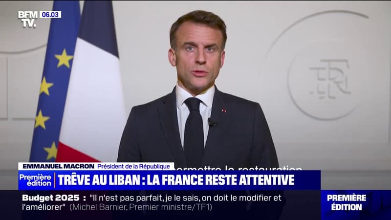 Cessez-le-feu au Liban: Emmanuel Macron affirme qu'il 