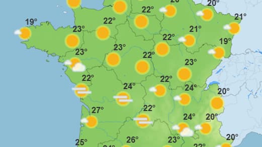 Météo du dimanche 18 mai 2025 après-midi, selon Météo-France Météo du dimanche 18 mai 2025 après-midi, selon Météo-France