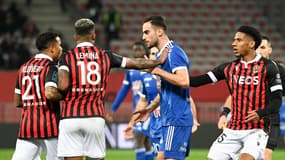 Perrin avec Lemina et Todibo lors de Nice-Strasbourg