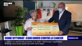 Toulon: l'usine de déchet Sittomat offre un chèque de 6300 euros à la Ligue contre le cancer