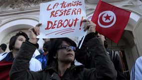 Manifestation à Tunis après l'attaque du musée Brado.