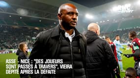 ASSE - Nice : "Des joueurs sont passés à travers", Vieira dépité après la défaite