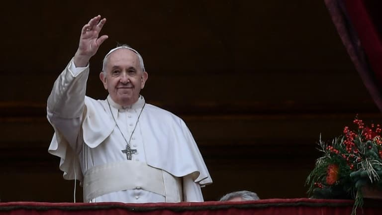 Le pape François, le 25 décembre 2021, sur la place Saint-Pierre, au Vatican. (Photo d'illustration)