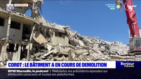 Marseille: la démolition du bâtiment A du parc Corot a commencé