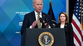 Le président américain Joe Biden, le 16 mars 2022 à la Maison Blanche, à Washington