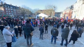 Mobilisation à Lisieux le 7 février 2023 contre la réforme des retraites.