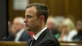 Oscar Pistorius, dans le box des accusés, le 7 avril 2014