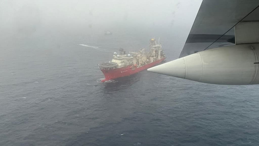 Photo de l'opération de recherche du Titan partagée par les garde-côtes américains. 
