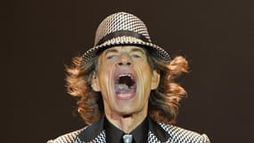 Mick Jagger, lors d'un concert des Rolling Stones à Londres, en novembre dernier. Une série de lettres d'amour écrites en 1969 par le chanteur britannique à la chanteuse américaine Marsha Hunt ont été adjugées mercredi chez Sotheby's à Londres pour plus d