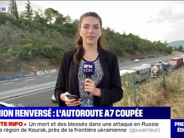 Camion renversé: la préfecture annonce la réouverture progressive de l'A7 dans le sens Nord-Sud