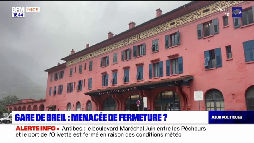 Gare de Breil sur Roya la menace de fermeture du guichet inqui te