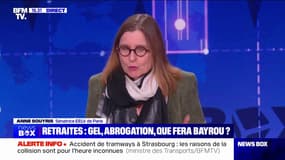 Suspension du départ à la retraite à 64 ans: "Nous, on est pour l'abrogation" de cette réforme, affirme Anne Souyris (EELV)