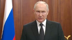 Vladimir Poutine lors de sa prise de parole du 24 juin 2023 