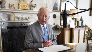 Le roi Charles III enregistre un message pour l'anniversaire de la victoire des Alliés sur le Japon à Londres