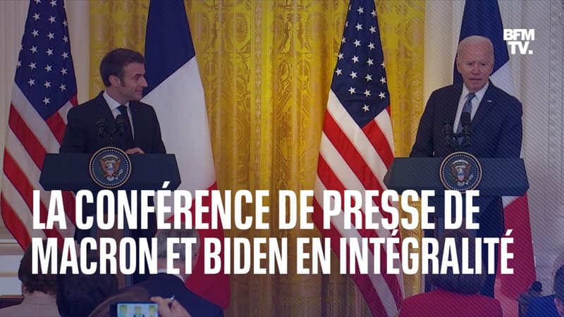 La conférence de presse d'Emmanuel Macron et de Joe Biden en intégralité