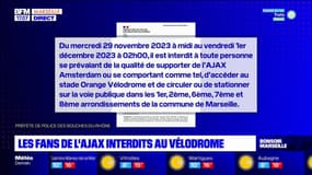 Ligue Europa: les supporters de l'Ajax Amsterdam interdits de déplacement à Marseille le 30 novembre