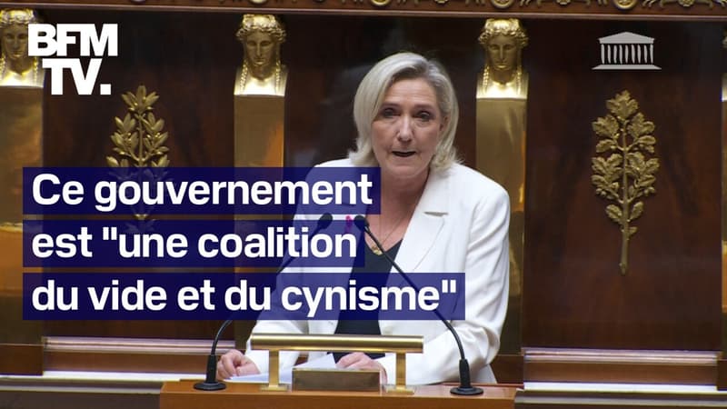 Le discours intégral de Marine Le Pen à l'Assemblée nationale