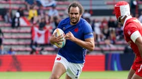 Le joueur français de rugby à VII Jonathan Laugel lors d'un tournoi à Toulouse, le 14 mai 2023