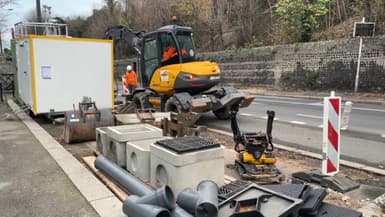 Au Havre, la circulation est perturbée rue Georges Lafaurie en raison des travaux du funiculaire.