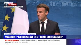Emmanuel Macron: "Personne ne s'inscrit dans une fin de la guerre qui soit dans les prochaines semaines ou les mois qui viennent"