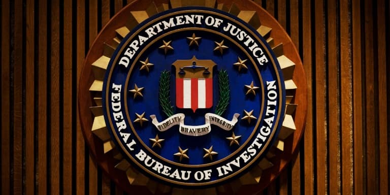 Le logo de la police fédérale américaine (FBI) 