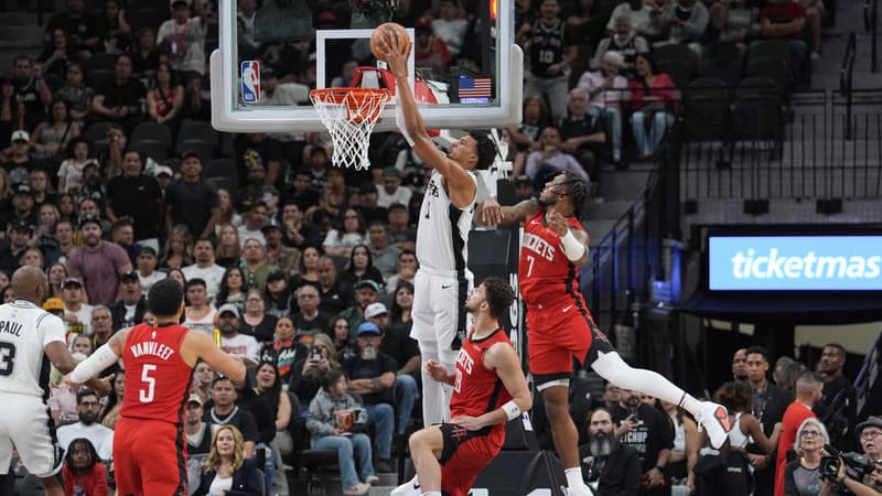 NBA: un festival offensif, une embrouille avec le méchant Dillon Brooks... Wembanyama en feu avec les Spurs face à Houston