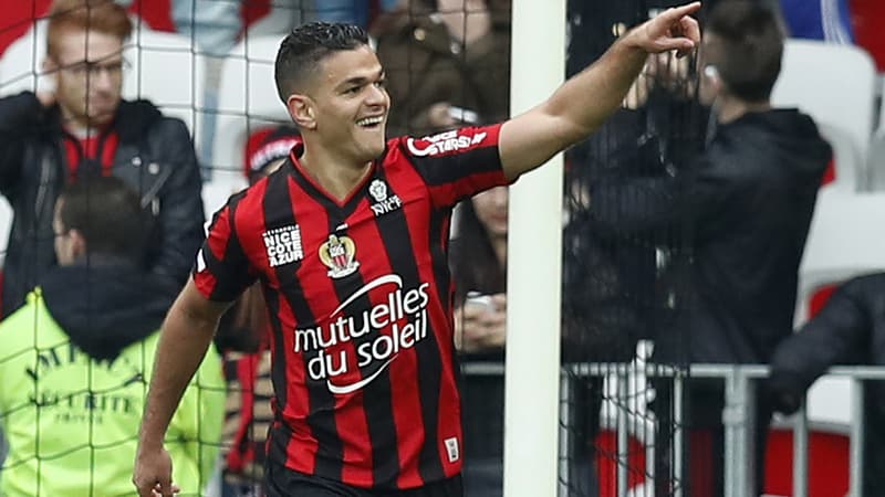 Hatem Ben Arfa après son but contre Ajaccio