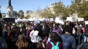 Une manifestation place de la République à Paris contre les violences sexistes et sexuelles, à l'appel du mouvement #NousToutes, le 29 septembre 2018.