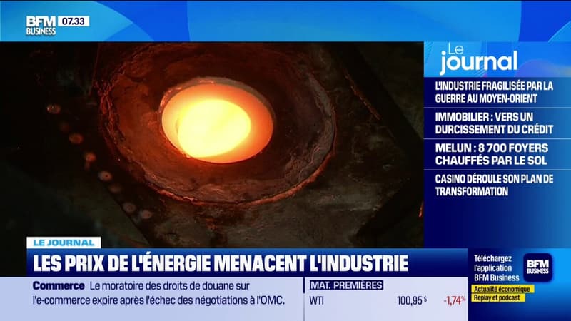 Les prix de l'énergie menacent l'industrie