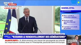 Colère des agriculteurs: Bruno Le Maire annonce prévoir "plus de 10.000 contrôles sur l'origine française des produits"